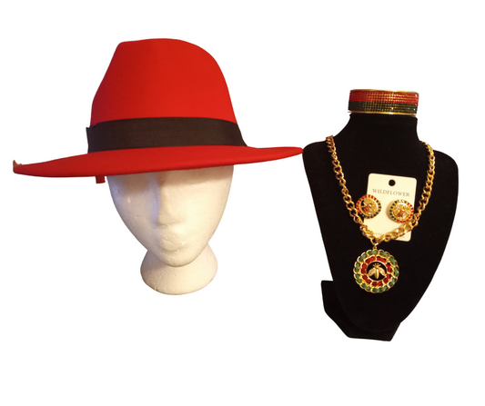 Hat & Necklets Set